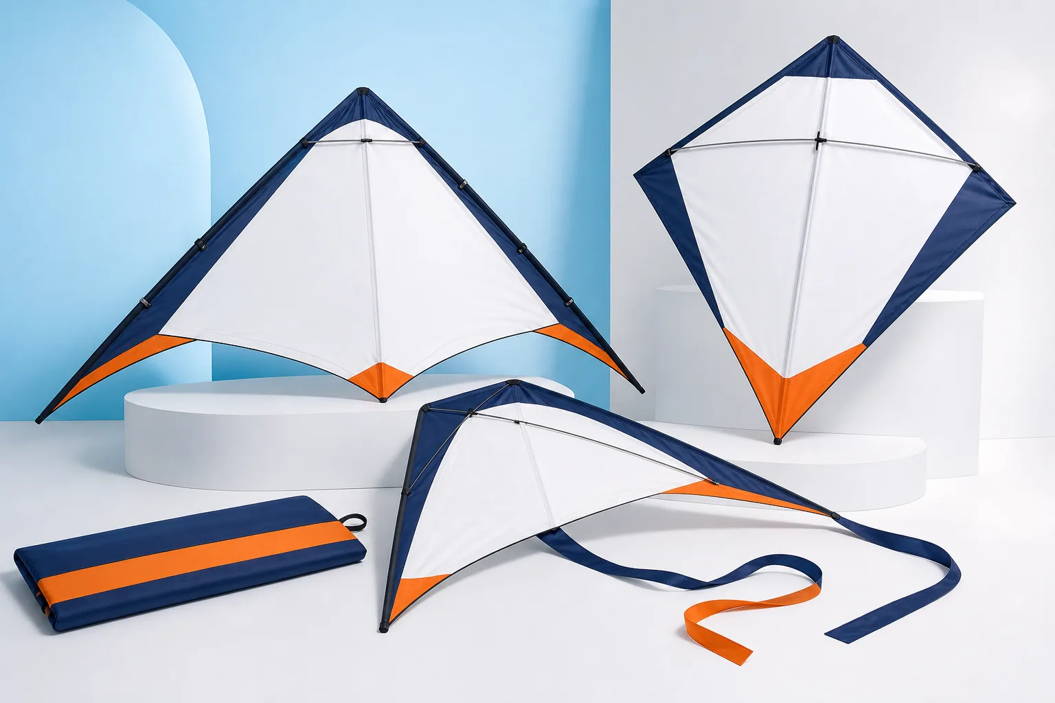 custom kite design and print color approval in a professional workshop