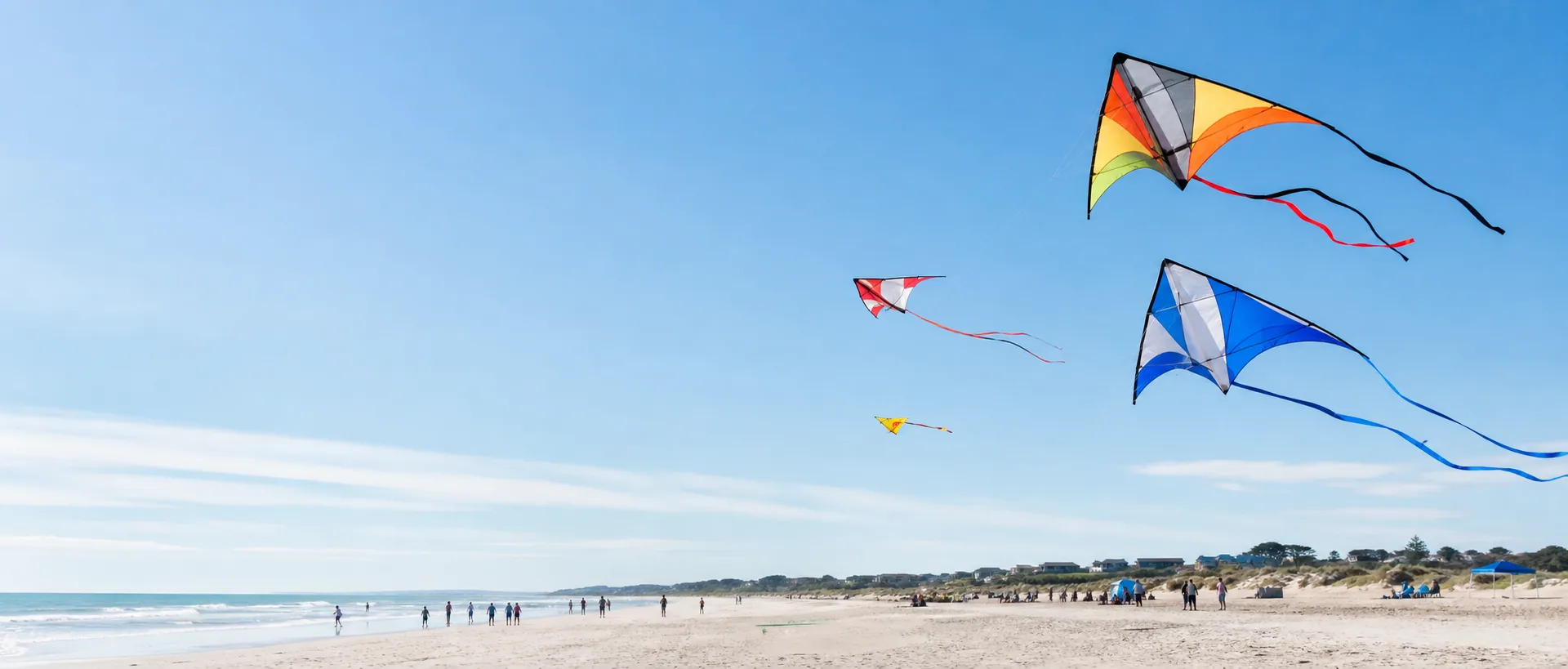 children flying colorful kites safely with parents nearby